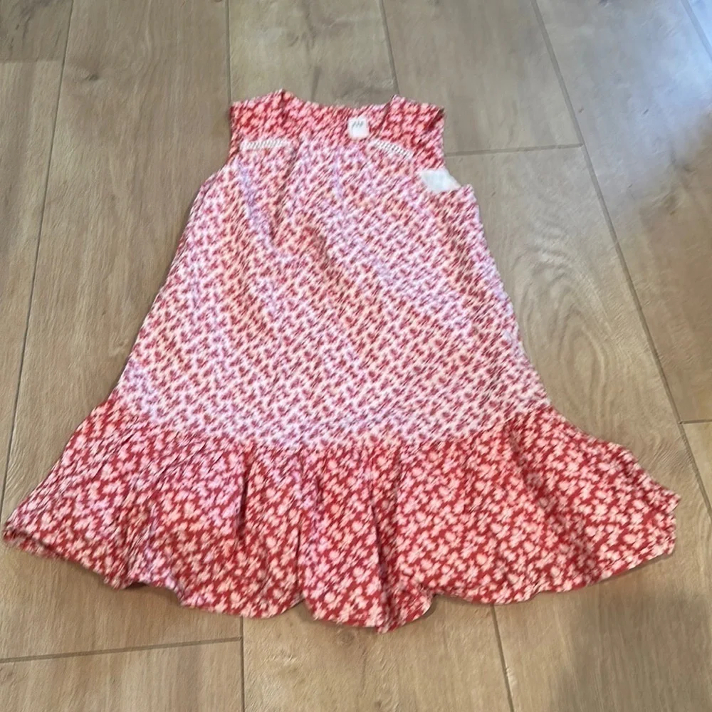 gap girls the waist dress ivory frost floral 6/7